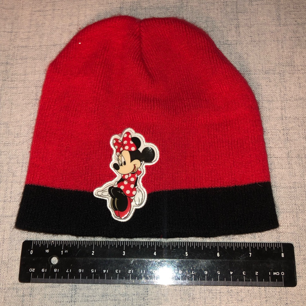 Disney Black And Red Minnie Mouse Beanie